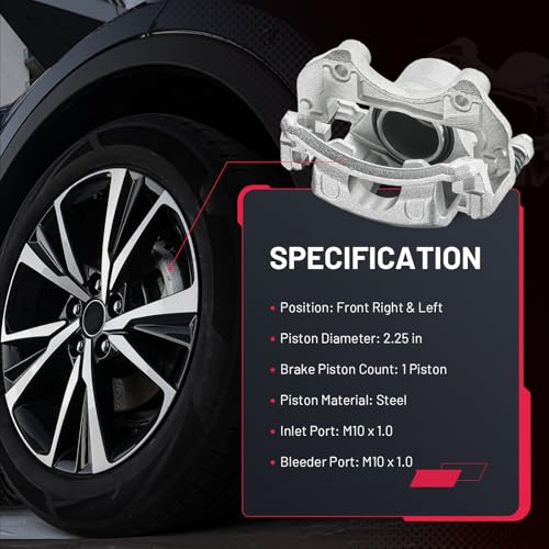 Image of BDFHYK 19-B1218 19-B1219 Front Disc Brake Caliper Assembly Compatible with INFINITI I30 1996-1997 /1999, Compatible with Nissan Altima /Maxima /Sentra 1989-1999, 1.6L 2.0L 2.4L 2.5L 3.0L V6 L4 GAS 2pcs