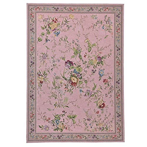 Theko Sona-Lux Tapis classique Floral Rose