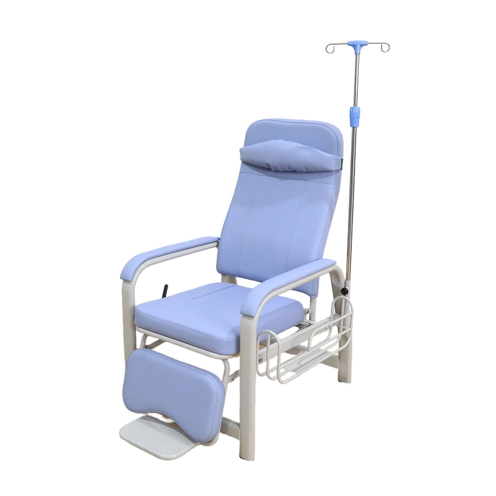 Phlebotomy Chair Blood Drawing Chair With Adjustable Armrest, Fully Reclining Reception Chair Waiting Room Chairs, Adjustable Infusion Chair With Iv Pole Stand, For Research Laboratories,Purple
