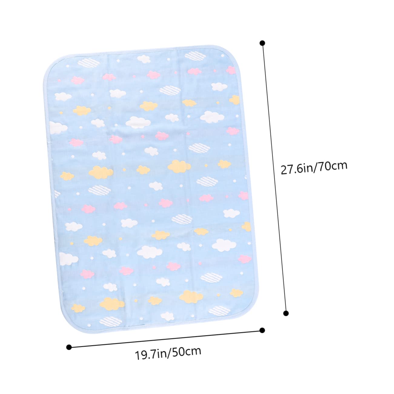 SUPVOX Diaper Changing Mat Washable Crib Mattress with Blue Clouds Pattern Portable Crib Mattress for Easy Clean Leak Protection