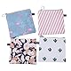4 Stücke Damenbinde Tasche Sammeln Taschen für Frauen Mädchen (Kaktus, Flamingo, , Streifen, 1 Stück)