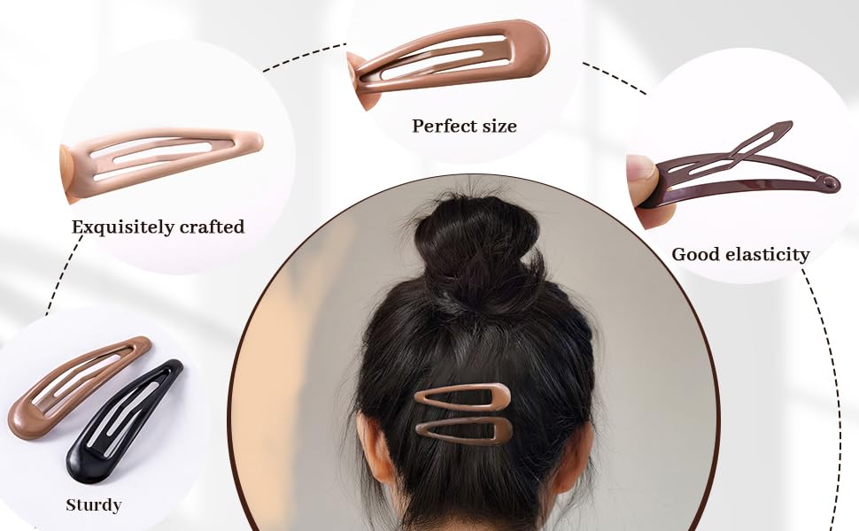 Image of Small Kids Tic Tac Hair Clips- Hair Accessories Girls & Toddlers | Non-Slip, Lightweight & Durable Metal Hairpins | Stylish Baby Hair Clips (40 Pcs with Storage box)
