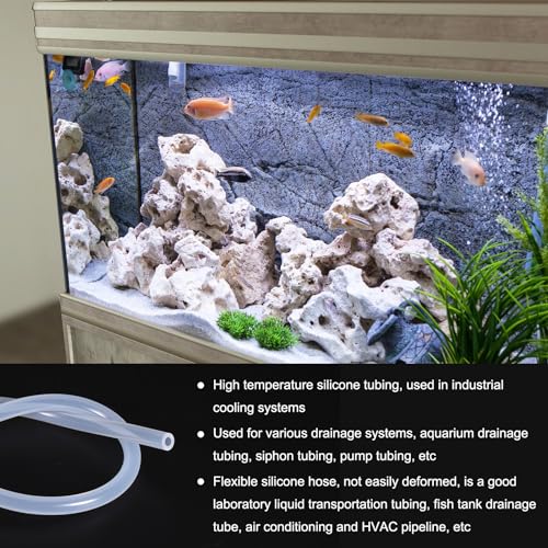 Image of 3.3ft 1 /8 inch ID x 5 /16 inch OD Silicone Tubing Clear 3mm x 8mm Industrial Plastic Tubing Pure Silicone Hoses for Pump Siphoning Draining Irrigation Brewing