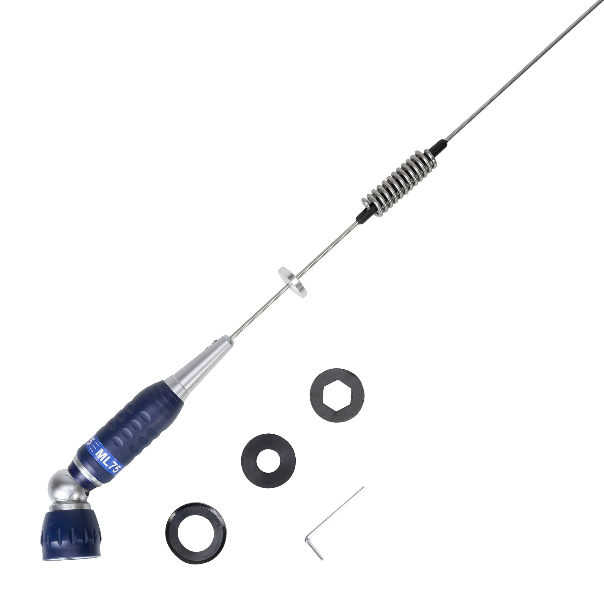 PNI ML75 antena CB, 75 cm, 300 W, składana, reflektor PNI SWR-300 do pomiaru SWR, kolor czarny