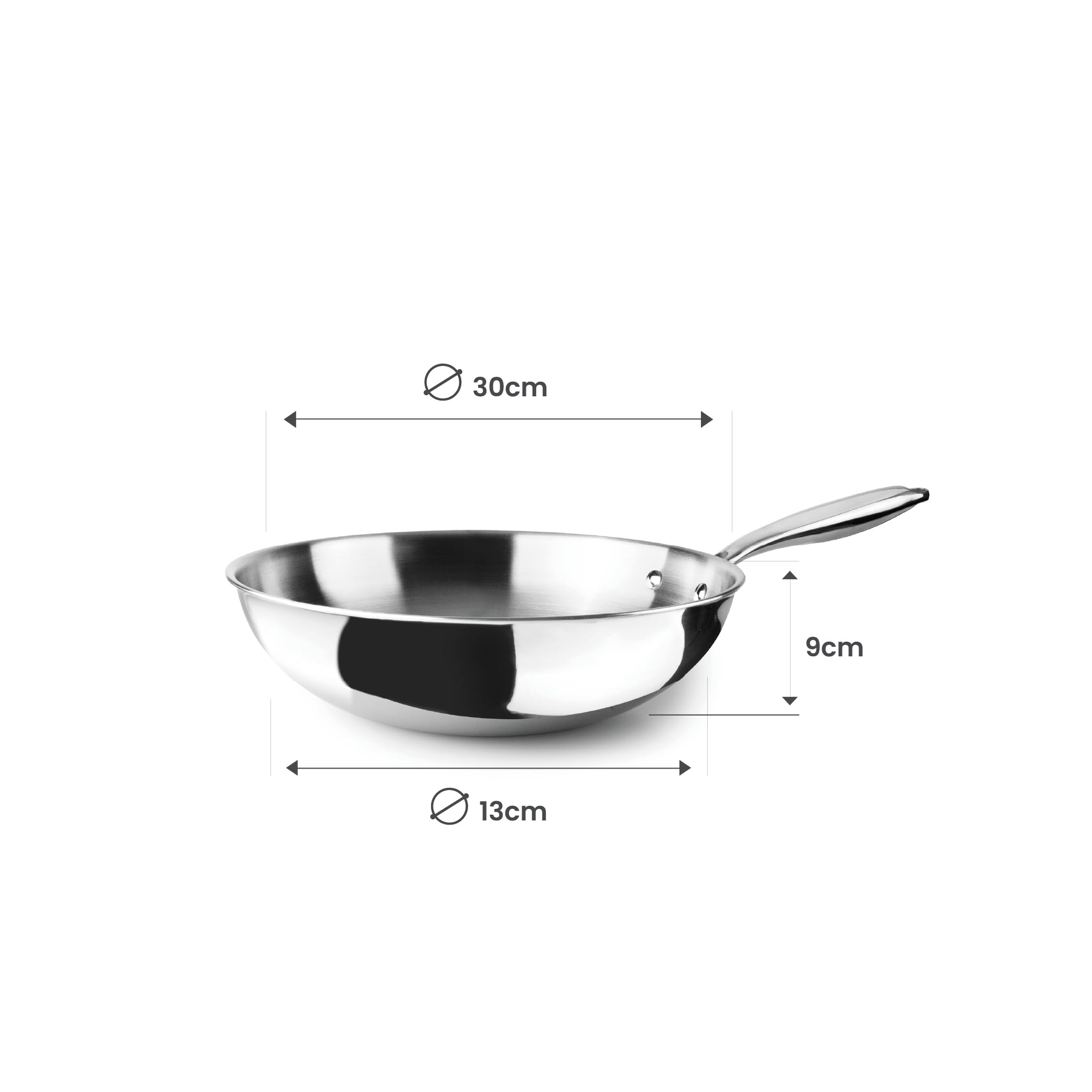 IBILI 653130 Wok, stal nierdzewna