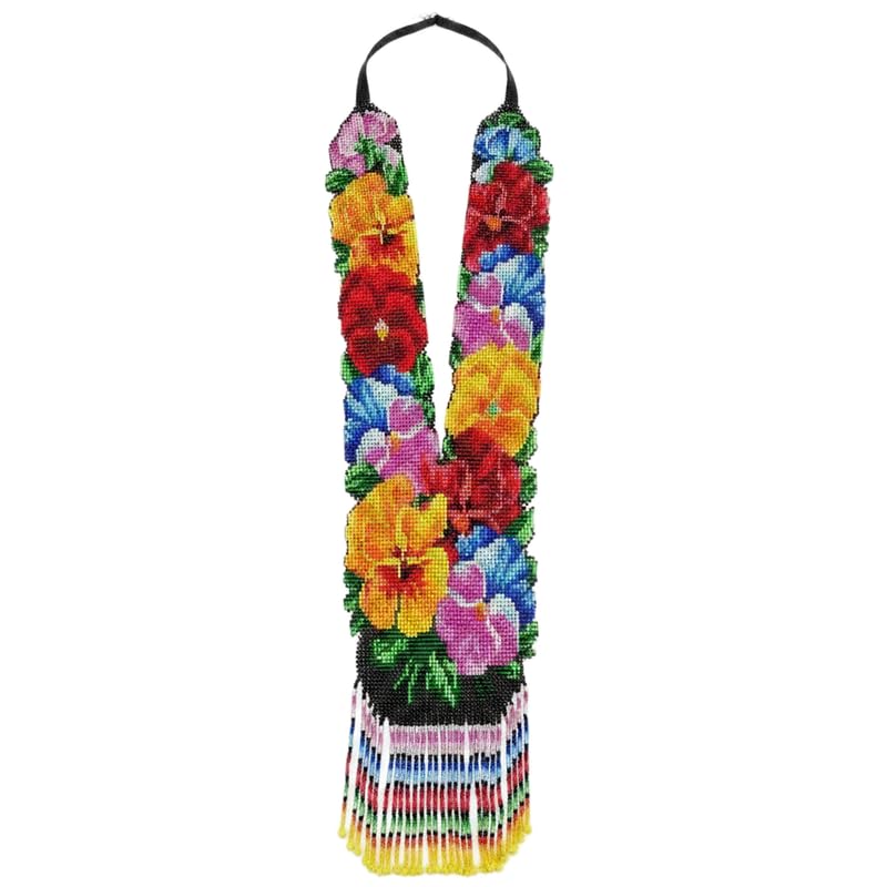 Collier Gerdan ukrainien floral pour sublimer vos tenues bohèmes