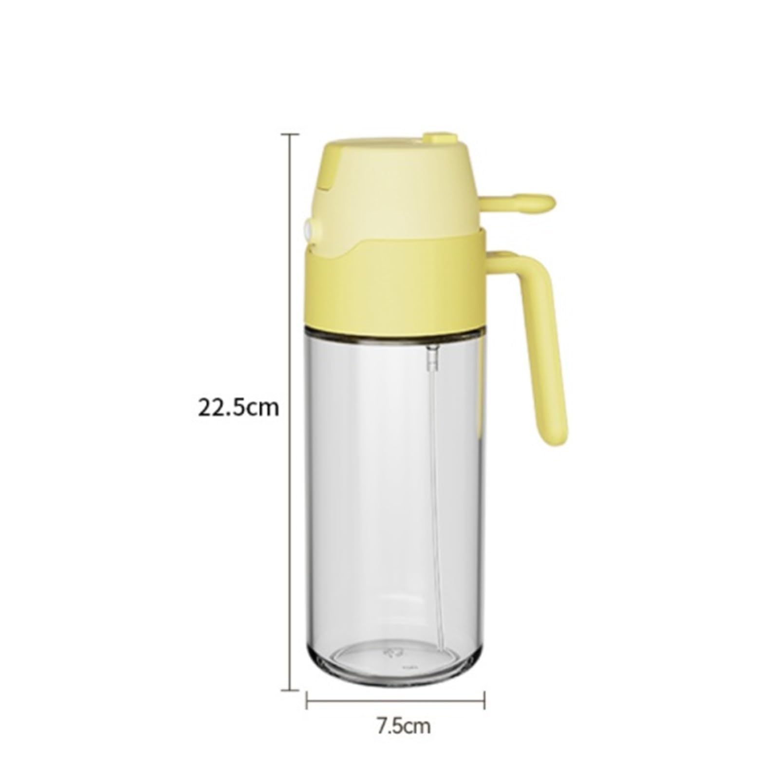 Butelka Oliwę 2 Szt. W 1 Dozownik Oliwy Z Oliwek Do Gotowania Sałatki Air Fryerze Dozownik Oleju Kuchennego(White,550ml)