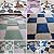 DSJBGSS Playmat 16 Pieces Plush Puzzle Foam Floor Mat Tiles with Border, Square Interlocking Carpet, Fluffy Area Rug Puzzle Playmat for Parlor Bedroom(Lightblue,30x1cm)