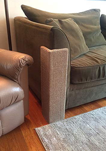 Sofa-Scratcher Squared' Cat Scratching Post & Couch-Corner/Furniture Protector (Moss)