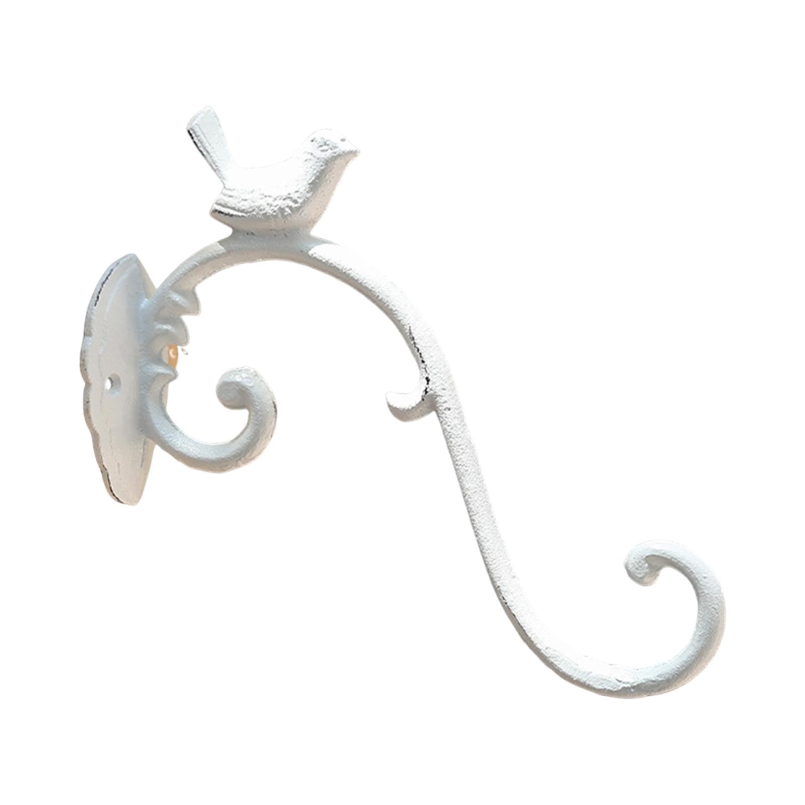 Gancio Sospeso per Vasi di Fiori, Mangiatoia per Uccelli, Supporto Da Parete, Gancio per Piante Da Balcone, Bianco