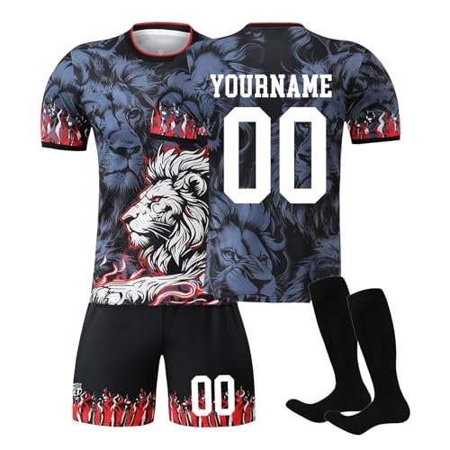 Camiseta Fútbol Barcelona 25/26 Temporada Edición Especial Personalizadas para Hombres y Niño, equipación Fútbol DIY Nombre Número con Conjunto Top Pantalón Corto y Calcetines Regalo de Fútbol