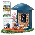 Smart Bird Feeder with Camera, 2K HD Birdwatching Camera with AI Identify Bird Species & Solar Panel, Auto Video Capture & Instant Notifications, Ideal Gifts for Lover, Deep Blue