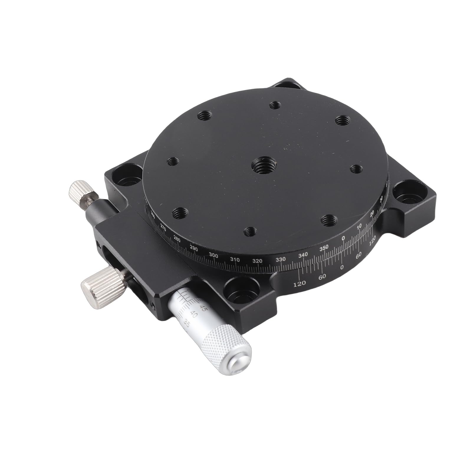 Yinhing RS60 L R Rotierender Manueller Versatz 360° Optischer Tisch Schiebetisch mit 60 Mm Durchmesser füR Produktionsmaschinen