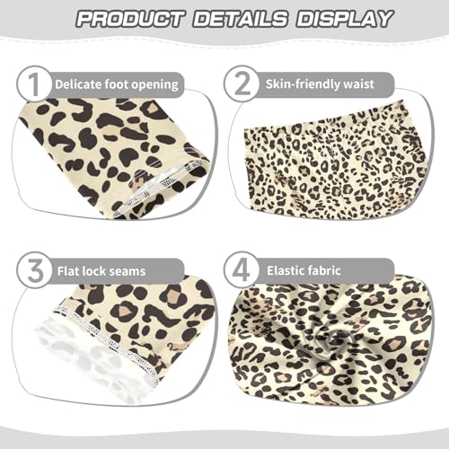 Leopard Skin Print Animal Girls Casual Leggings for Kids Printed Long Pant Bottoms Stretch and Soft3