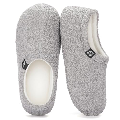 RockDove Damen Teddy-Fleece-Hausschuhe mit Geschlossener Ferse...
