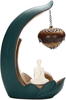 香炉 セラミック線香立て、逆流香炉お香ホルダーホームデコレーションギフトの装飾像オーナメント 逆流香バーナー