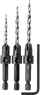 Makita A-99661 3-Piece Countersink Drill Bit Set with Hex Wrench - #6 #8 #10 for Woodworking Precision