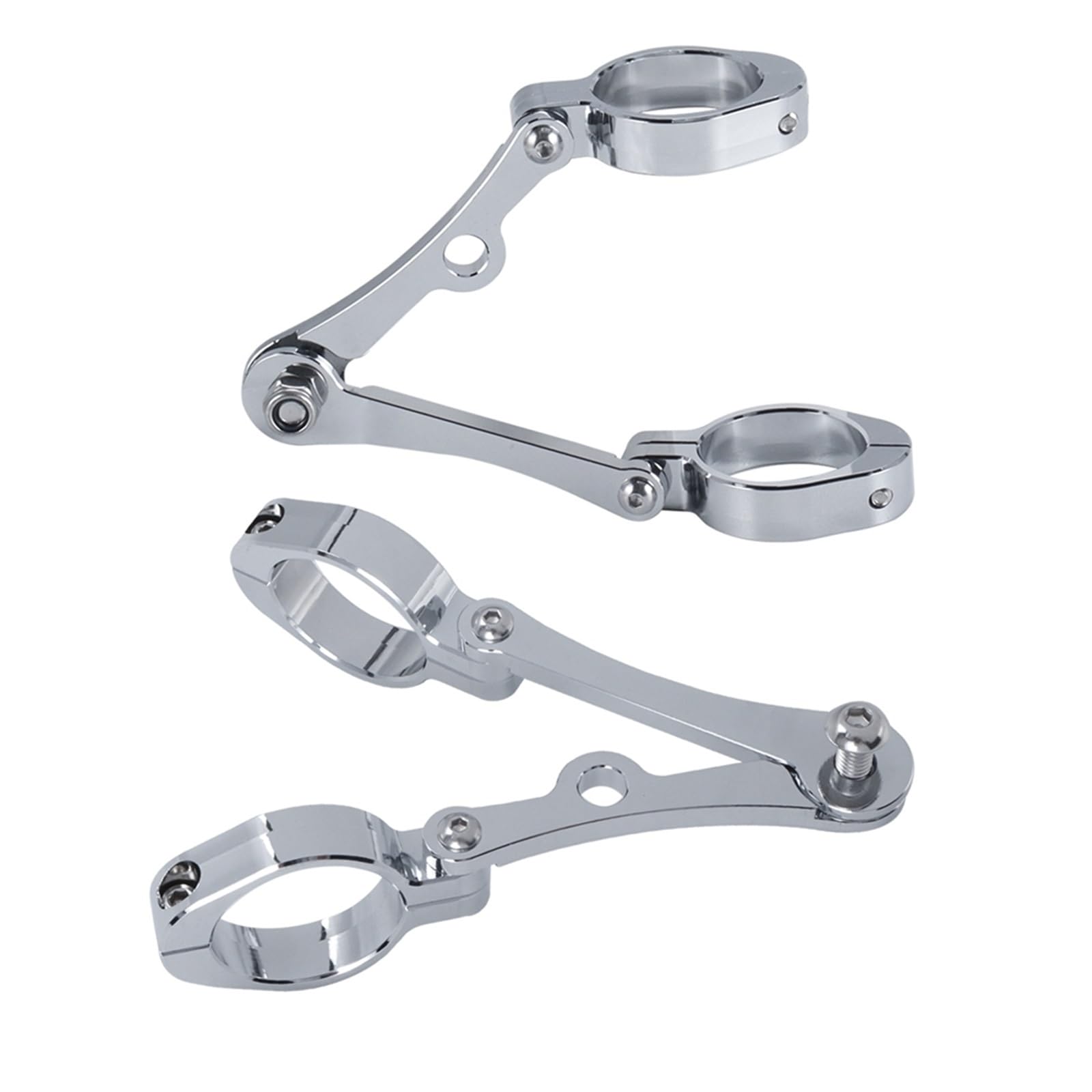 Motorcycle Bobber Universal 33mm-58mm Headlight Bracket Mount Clamp Fork Tube Light Holder 54mm 49mm headlamp Bracket(Beige)