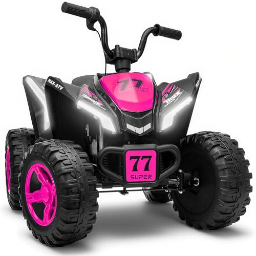 Image of Kids Electric ATV 4 Wheeler, 24V Ride On Toy for Big Kids, Pink
