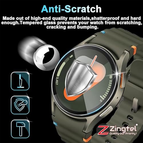 Image of 3 Pack Screen Protector Compatible With Casio Enticer MTP-1374D-1AVDF (A832) Analog Watch 9H Hardness Fiber Tempered Glass Screen Guard