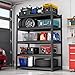 Notmise Metal Garage Shelving Unit, Heavy Duty 5-Tier Adjustable Storage Rack, Steel Shelving,3000 lbs Capacity, Industrial Shelves for Heavy Tools and Equipment (5-Tier 77.4
