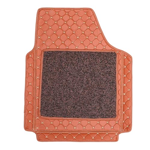 Image of CARNEST 7D Car Floor Mats Only Compatible with Corolla All Model, Set of 3 Pcs, 100% Waterproof & Washable Luxury 7D Car Foot Mats, Tan