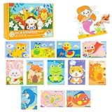 3D-EVA-Aufkleber-Bastelset, 12 Stück/Set, Aufkleber-Puzzle, Vergnügen, DIY-Cartoon-Tier-Lern-Bildungsprogramm Für Kleinkinder, Kinder, Kunst-Bastelsets (Our Friends)