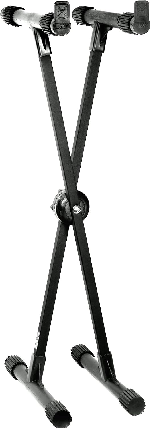 Suporte para Teclados X10 com Banqueta BXS, Estrutura de Aço em X, Ajustável, Preto
