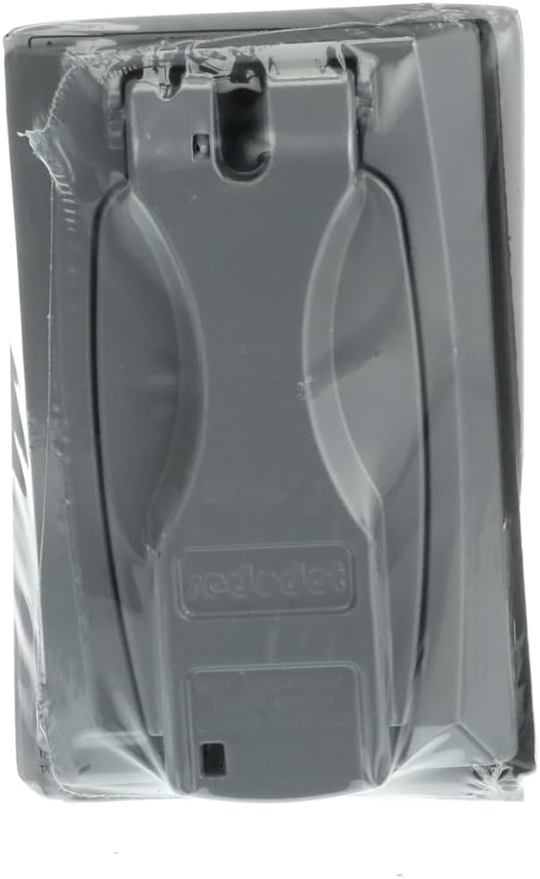 Red Dot DCCU Red Dot Universal Flip-Lid Weatherproof Receptacle Cover, 1 Gang, Silver