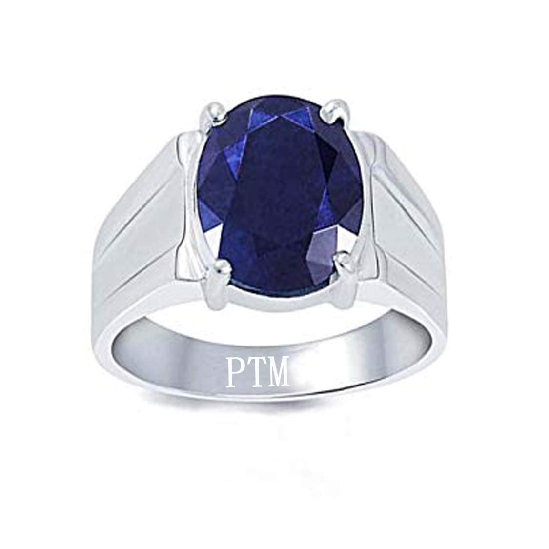 Ptm 925 Sterling Silver Blue Sapphire (Neelam) 8.25 Ratti or 7.5 Cts Astrological Gemstone Bis Hallmark Ring for Men & Women (B07Z9DW6J3) Amazon Price History, Amazon Price Tracker