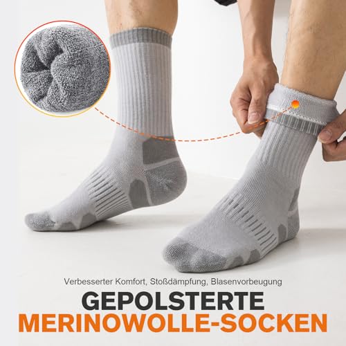 Niorasen Merino Wandersocken Atmungsaktiv 3 Paar – Bild 4