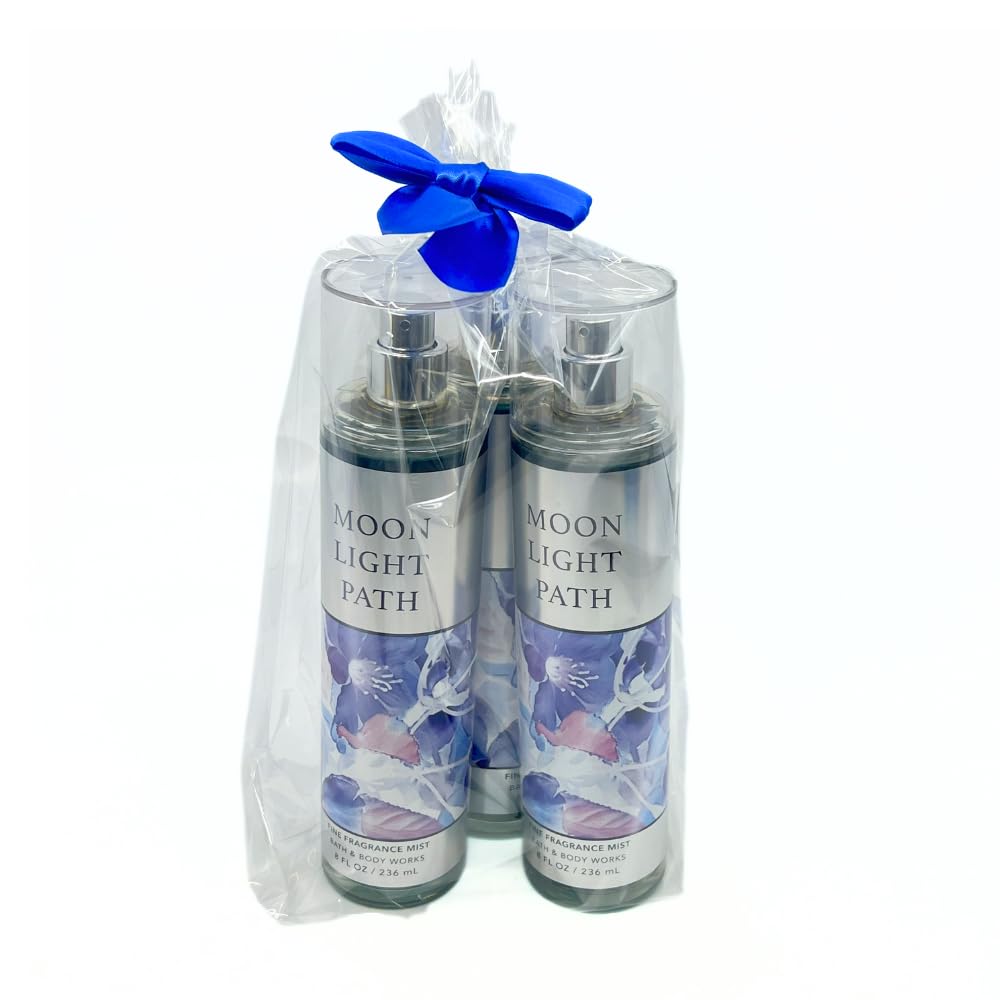 Bath & Body Works Moonlight Path Fine Fragrance Mist 8 fl oz Pack of 3 Gift Set for Women