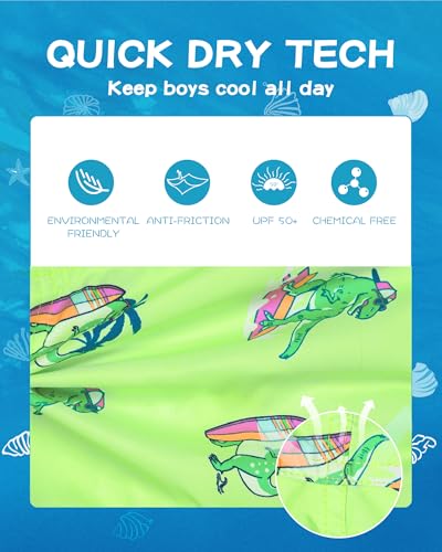 Image of SURF CUZ Boys Swim Trunks Toddler Swim Shorts UPF 50+ Bathing Suit for Boy Swimsuit Quick Dry Mesh Beach Boardshorts Swimwear