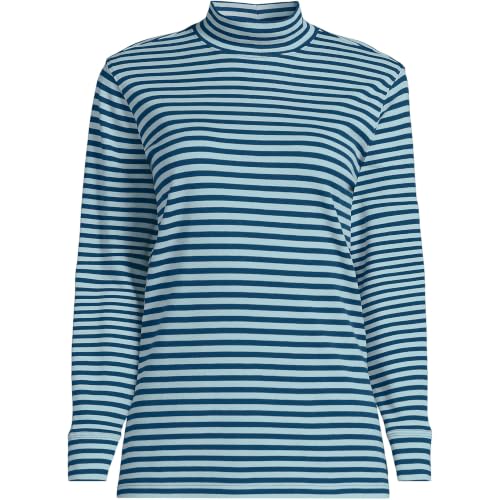 Image of Lands' End Women's Cotton Mock Turtleneck