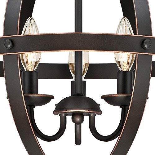 Westinghouse Lighting 6341800 Stella Mira Three-Light Pendant, Oil Rubbed Bronze Finish With Highlights #TOP3