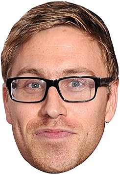 FoxyPrinting RUSSELL HOWARD JB - Funny Comedian Fancy Dress Cardboard Celebrity Cardboard Party Face Mask Fancy Dress