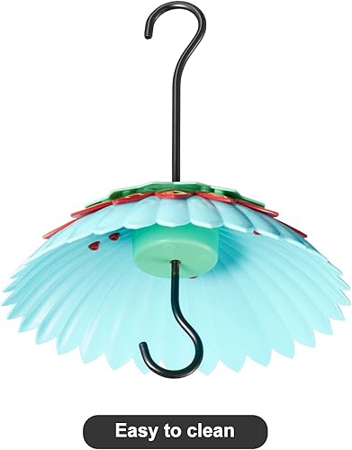 Miniatura 5 de Cubierta para comedero de pájaros de 8 pulgadas con foso de hormigas, deflector de comedero de pájaros con alimentador de colibríes, protector de