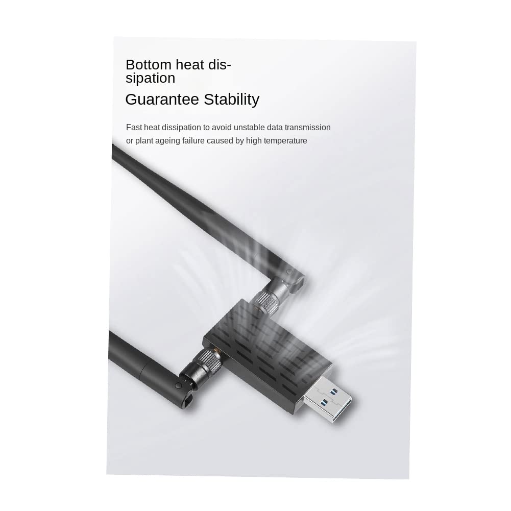 Carte RéSeau Double Bande AX1800M WiFi6 Carte RéSeau USB à Gain éLevé Gaming Carte RéSeau Double Bande