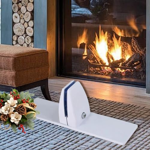 Soporte de metal para cristal de chimenea con pies ajustables 4