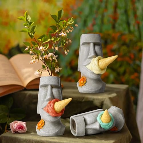 Lifexquisiter Easter Island Moai Head Statue Planter thumb #5