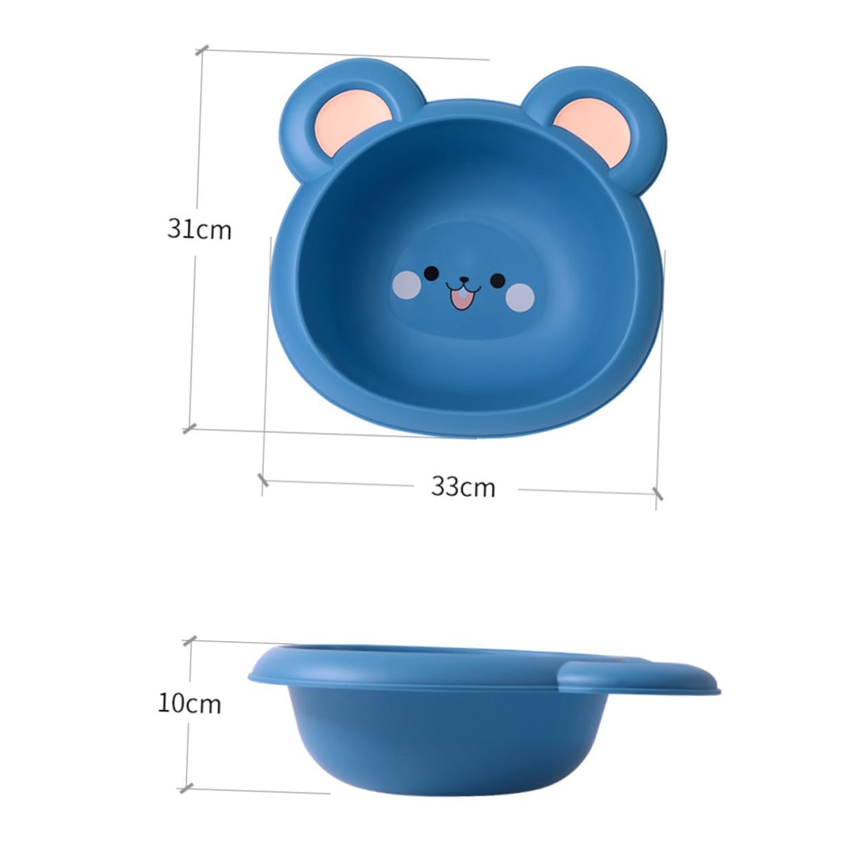Healifty Portable Wash Basin Cartoon Design Multifunctional Face Tub Lightweight Durable Plastic Washbasin for Newborns and Easy to Clean and Carry
