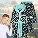 Minecraft Bath Robe for Boys, Teens Hooded Fleece Robe Cozy Loungewear Soft Nightwear Creeper Gamer Gifts for Kids (7-8 Years, Teal)