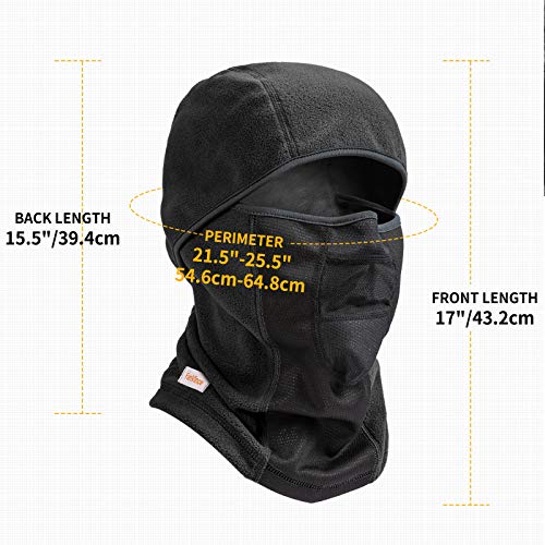 Mens Balaclava Winter Ski Face Mask Breathable Windproof Thermal For Motorcycle Riding Cycling In Cold Weather Black #TOP6