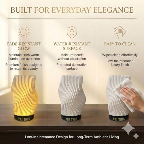 Image of Eco-Friendly USB Powered Decorative Table Lamp with Warm Yellow 10W LED - Ambient Night Light for Bedroom, Living Room, Desk & Home Decor | Sustainable Warm Glow LED Lamp