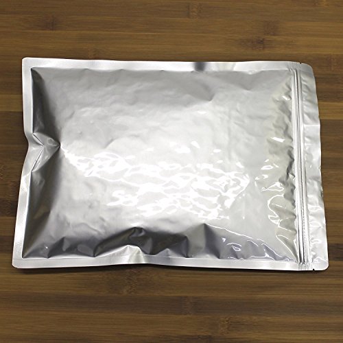 Awepackage Mylar Aluminum Foil Zipper Bag For Long Term Food Storage And Collectibles - Vacuum Seal (20, Half Gallon(8X12")) #TOP4