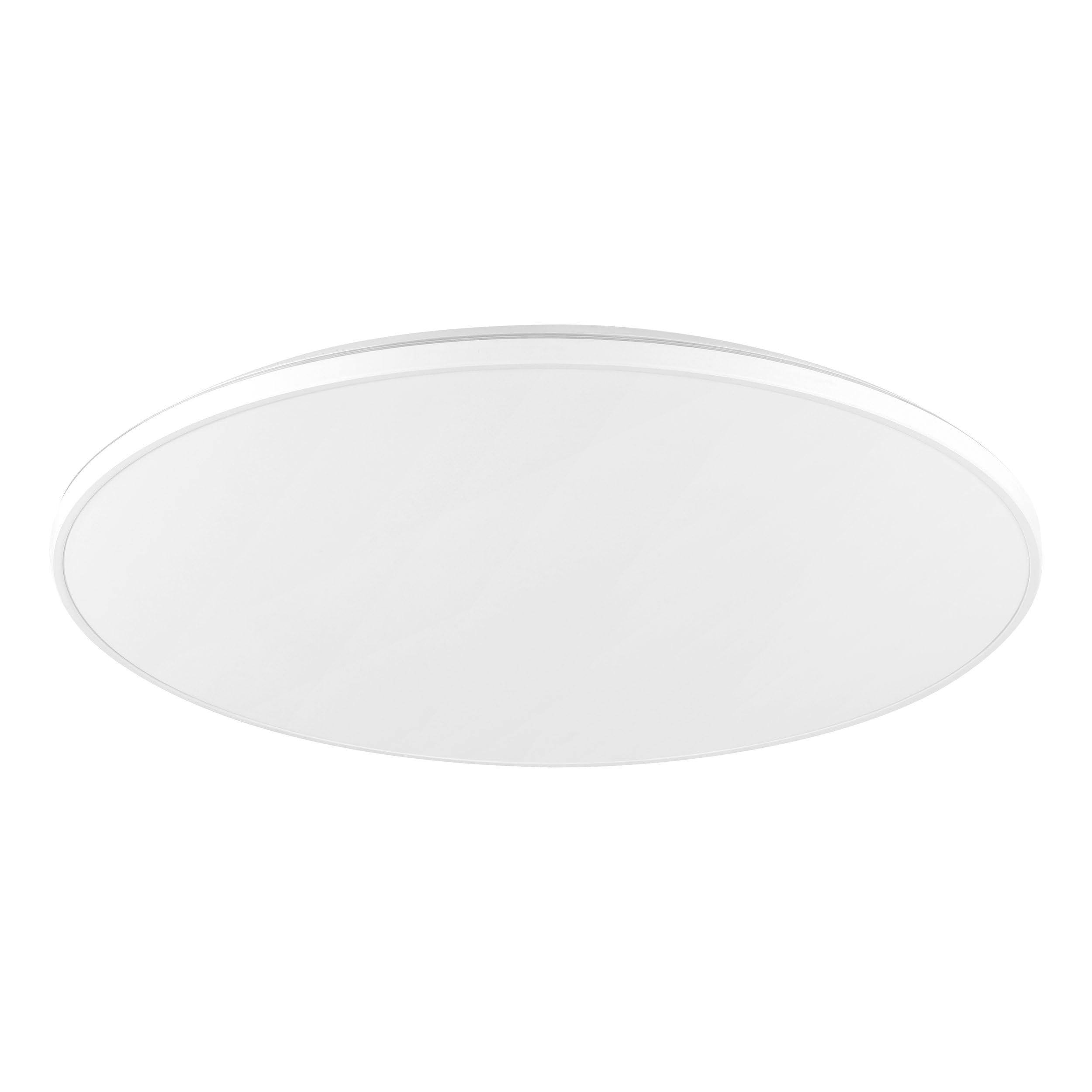 EGLO LED Deckenleuchte Kaoki 1, runde Deckenlampe, Deckenbeleuchtung aus Kunststoff in Weiß, Aufbauleuchte für Flur und Küche, neutralweiß, Ø 50 cm