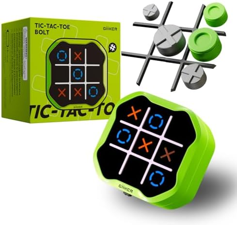 Jeu électronique Tic-Tac-Toe – Console Portable – Puzzle Voyage – Défi Cérébral – 4 Joueurs – Fidget Toy