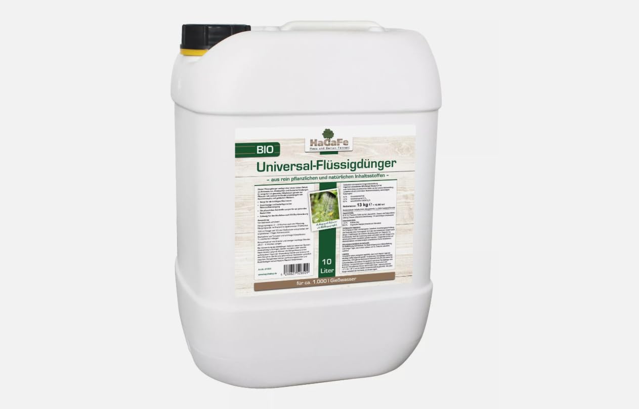 10L HaGaFe Bio Flüssigdünger Universal, Universaldünger, Blattdünger für alle Kulturen, Gemüsedünger, Blumendünger, Obstdünger