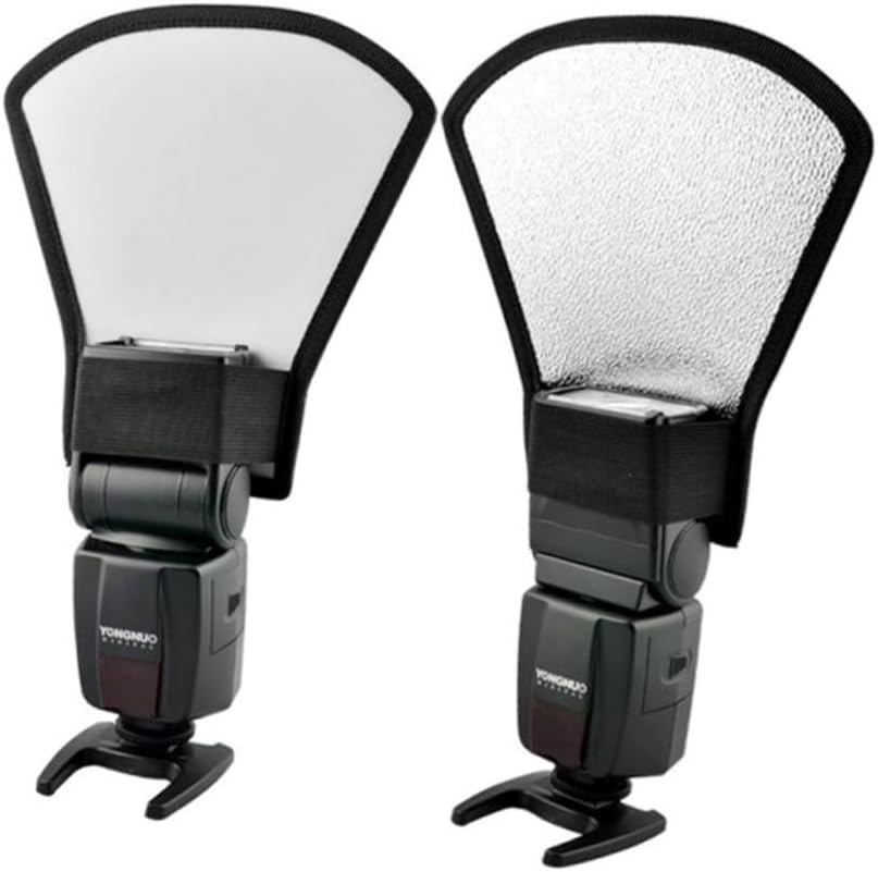Flash Diffuser Reflector Softbox Light Diffuser for Photography 2-Sided Reflecting Plate Stretchy Band Fit Speedlight