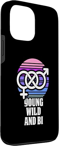 Miniatura 3 de iPhone 13 Pro Max Young Wild and Bi - Funda de orgullo bisexual
